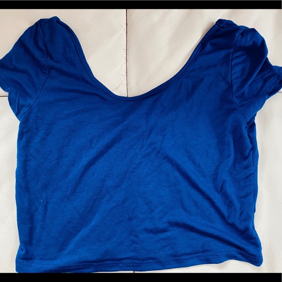 BLUE CROP TOP - Picture 1 of 2